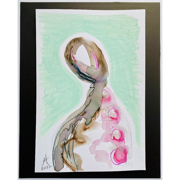 Original Art “IAm... 4” Handmade Watercolor Artwork by Tristina Dietz Elmes 8x10 - Picture 1 of 2